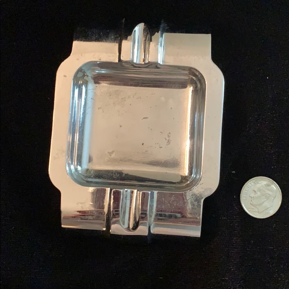 Antique Art Deco chrome ashtray🍸🍸